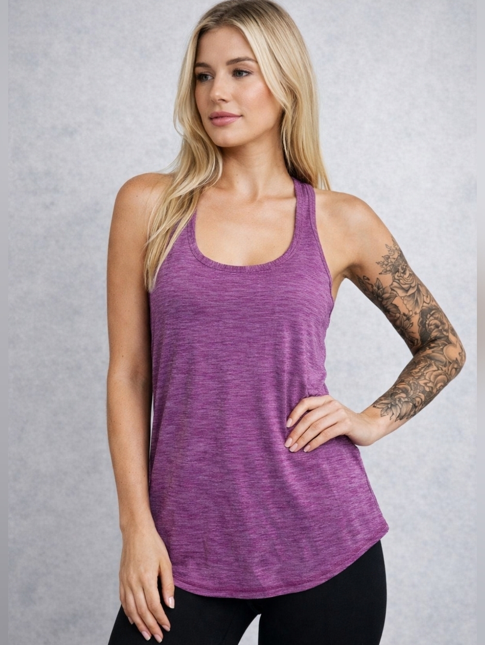 Lululemon Salute The Sun Racerback Tank Top Purple 6 Heathered Regal Plum